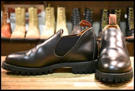 【7E 美品 90’S】レッドウィング 8141 サイドゴア ビブラム ラグソール ブラッククローム 黒 ローカット 短靴 ブーツ redwing HOPESMORE
