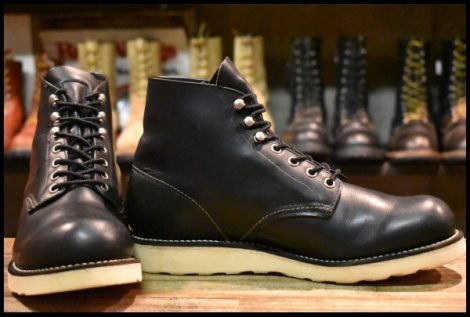 【8D 良品 06年】レッドウィング 8165 アイリッシュセッター 黒 ブラッククローム プレーントゥ 編み上げ ブーツ redwing HOPESMORE