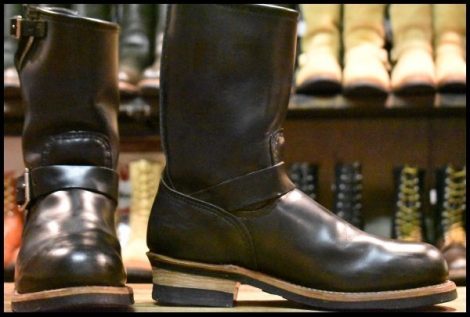 【8D 良品 06年】レッドウィング 2268 エンジニア ブラッククローム 黒 スチールトゥ プルオン ブーツ redwing HOPESMORE