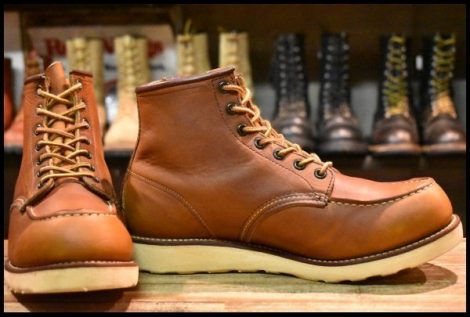 【9E 美品 サイド羽タグ 00年】レッドウィング 875 アイリッシュセッター 茶 オロイジナル モックトゥ ブーツ redwing HOPESMORE