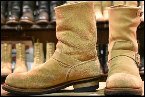 【9D 良品 PT99プリント 04年】レッドウィング 8268 スエードエンジニア ラフアウト ブーツ redwing HOPESMORE