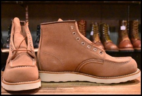 【9.5D 箱付 未使用 24年】レッドウィング 8208 アイリッシュセッター ダスティローズ ラフアウト ピンク ブーツ redwing HOPESMORE
