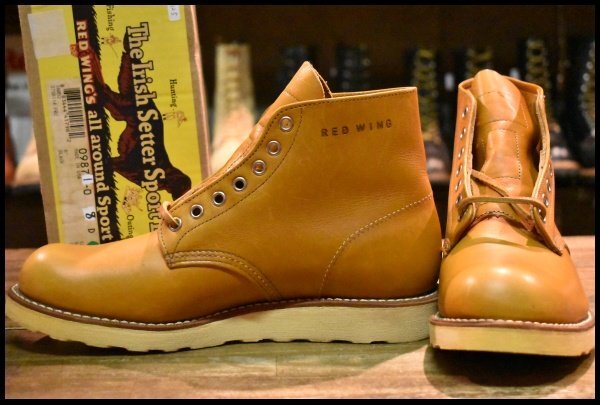 【8D 未使用 13年】レッドウィング 9871 ゴールドラセット アイリッシュセッター プレーントゥ 編み上げ ブーツ redwing HOPESMORE