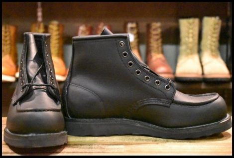 【7.5D 箱付 未使用 24年】レッドウィング 8074 アイリッシュセッター 黒 ブラックハーネス モックトゥ 編み上げ ブーツ redwing HOPESMORE