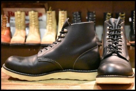 【8.5D 良品 11年】レッドウィング 8165 アイリッシュセッター 黒 ブラッククローム プレーントゥ 編み上げ ブーツ redwing HOPESMORE
