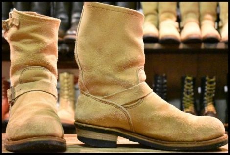 【9D 良品 PT99プリント 04年】レッドウィング 8268 スエードエンジニア ラフアウト ブーツ redwing HOPESMORE