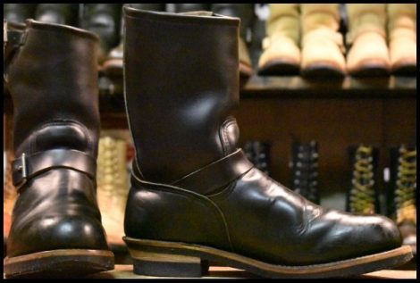 【10.5D 良品 PT91プリント】レッドウィング 2268 エンジニア ブラッククローム スチールトゥ プルオン ブーツ redwing HOPESMORE
