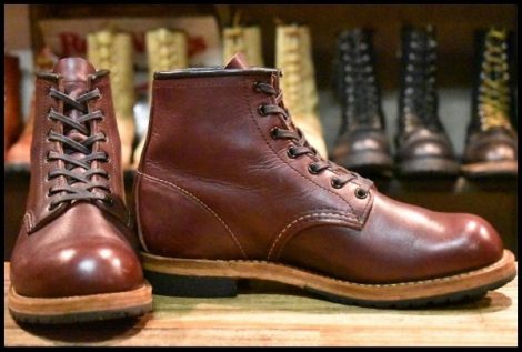 【6D 美品 19年】レッドウィング 9411 ベックマン ブラックチェリー フェザーストーン プレーントゥ ブーツ redwing HOPESMORE