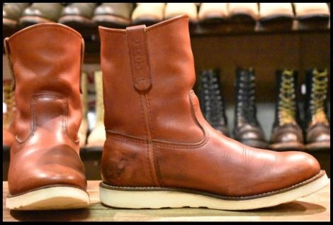【10E 良品 08年】レッドウィング 8866 ペコス 赤茶 オロラセット クッションソール ブーツ redwing pecos HOPESMORE