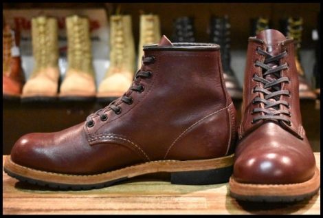 【6D 美品 19年】レッドウィング 9411 ベックマン ブラックチェリー フェザーストーン プレーントゥ ブーツ redwing HOPESMORE