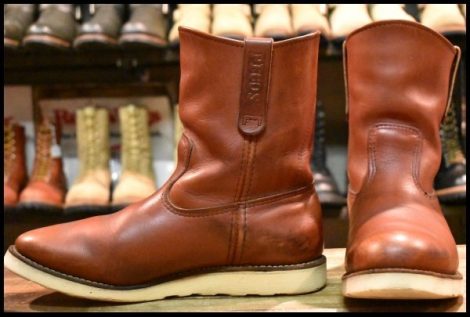 【10E 良品 08年】レッドウィング 8866 ペコス 赤茶 オロラセット クッションソール ブーツ redwing pecos HOPESMORE