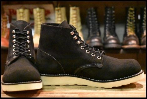 【7.5D 美品 11年】レッドウィング 8174 黒スエード アイリッシュセッター ブラック ラフアウト プレーン ブーツ redwing HOPESMORE
