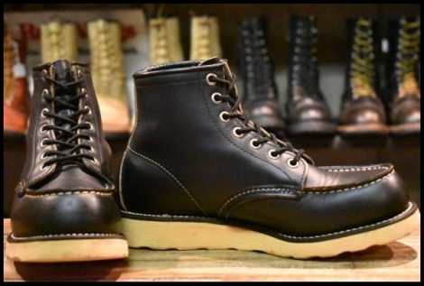 【6D 良品 羽タグ】レッドウィング 8130 アイリッシュセッター 黒 ブラッククローム モックトゥ 8179 ブーツ redwing HOPESMORE