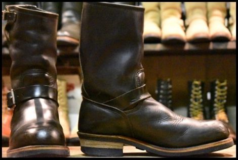 【8D 良品 PT91プリント 98年】レッドウィング 2268 エンジニア ブラッククローム スチールトゥ プルオン ブーツ redwing HOPESMORE