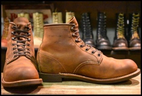 【10D 良品 23年】レッドウィング 3343 ブラックスミス 茶 カッパーラフ＆タフ プレーントゥ 編み上げ ブーツ redwing HOPESMORE