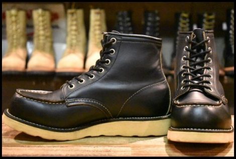 【6D 良品 羽タグ】レッドウィング 8130 アイリッシュセッター 黒 ブラッククローム モックトゥ 8179 ブーツ redwing HOPESMORE