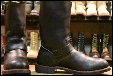 【8.5D 良品 13年】レッドウィング 2990 エンジニア 黒 ブラック ハーネスレザー スチール無し ブーツ 2966 redwing HOPESMORE