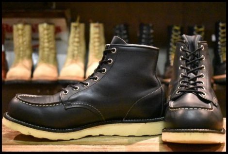 【9.5D 良品 04年】レッドウィング 8130 アイリッシュセッター 黒 ブラッククローム モックトゥ 8179 ブーツ redwing HOPESMORE