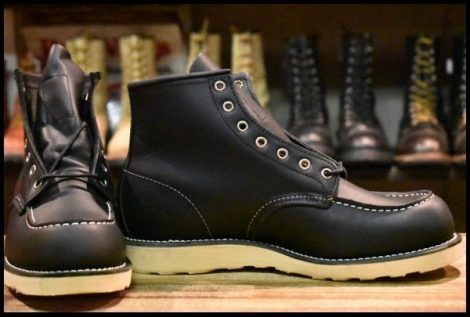 【9E 箱付 未使用 11年】レッドウィング 8179 アイリッシュセッター 黒 ブラッククローム モックトゥ 8130 ブーツ redwing HOPESMORE