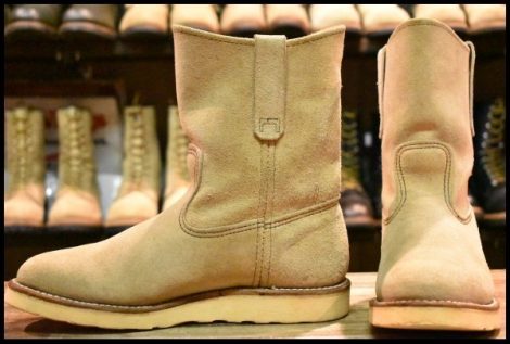 【7.5E 良品 06年】レッドウィング 8168 スエード ペコス ホーソーン アビレーン ラフアウト ベージュ ブーツ redwing pecos HOPESMORE