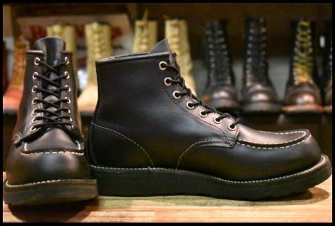 【7.5D 美品 06年】レッドウイング 8137 アイリッシュセッター 黒 ブラッククローム モックトゥ レースアップ ブーツ redwing HOPESMORE