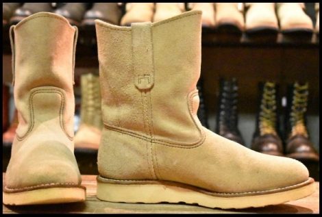 【7.5E 良品 06年】レッドウィング 8168 スエード ペコス ホーソーン アビレーン ラフアウト ベージュ ブーツ redwing pecos HOPESMORE