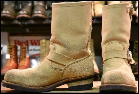 【8D 良品 10年】レッドウィング 8268 スエード エンジニア ホーソーンアビレーン ラフアウト スチールトゥ ブーツ redwing HOPESMORE