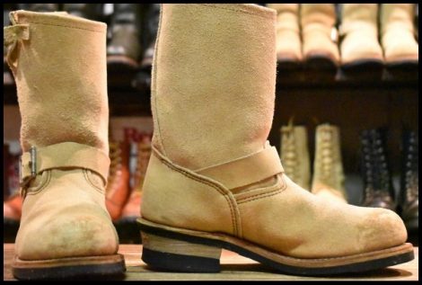 【7D 良品 07年】レッドウィング 8268 スエード エンジニア ホーソーンアビレーンラフアウト スチールトゥ ブーツ redwing HOPESMORE