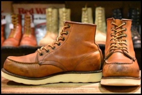 【7D 良品 犬刻印 97年】レッドウィング 875 アイリッシュセッター 茶 オロイジナル モックトゥ 編み上げ ブーツ redwing HOPESMORE