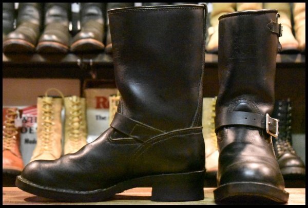 【9D 良品 05年】WESCO ウエスコ×ラングリッツレザー カスタムボス ブラック 10インチハイト ビブラム430シングル HOPESMORE