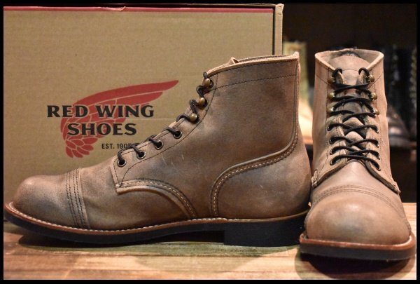 【9D 箱付 美品 22年】レッドウィング 8087 アイアンレンジャー ミュールスキナーラフアウト 編み上げ ブーツ redwing HOPESMORE