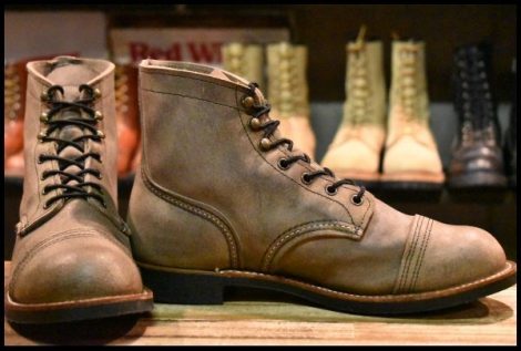 【9D 箱付 美品 22年】レッドウィング 8087 アイアンレンジャー ミュールスキナーラフアウト 編み上げ ブーツ redwing HOPESMORE