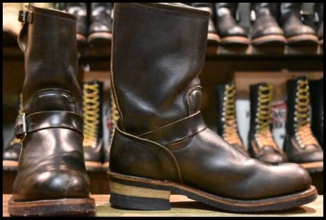 【7.5D 良品 PT91プリント 94年04月刻印】レッドウィング 2268 エンジニア 黒 ブラッククローム スチールトゥ ブーツ redwing HOPESMORE