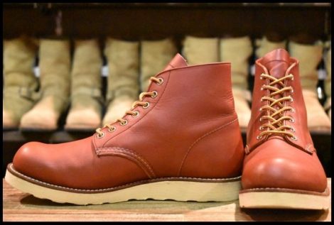 【9D 美品 犬タグ復刻 18年】レッドウィング 8166 アイリッシュセッター 赤茶 オロラセット プレーントゥ ブーツ redwing HOPESMORE