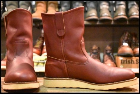 【8E 良品 羽タグ 99年】レッドウィング 8866 ペコス 赤茶 オロラセット クッションソール プルオン ブーツ redwing pecos HOPESMORE