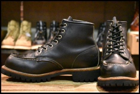 【7E 良品 羽タグ】レッドウィング 8136 ビブラム アイリッシュセッター 黒 ブラッククローム モックトゥ 8176 ブーツ redwing HOPESMORE