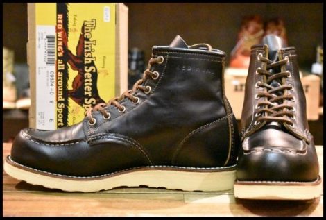 【8E 箱付 良品 18年】レッドウィング 9874 アイリッシュセッター ブラック クローンダイク 黒 モックトゥ ブーツ redwing HOPESMORE