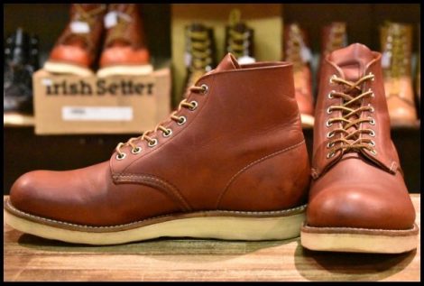 【9D 良品 10年】レッドウィング 8166 アイリッシュセッター 赤茶 オロラセット プレーントゥ ブーツ redwing HOPESMORE