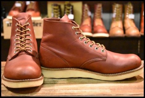 【9D 良品 10年】レッドウィング 8166 アイリッシュセッター 赤茶 オロラセット プレーントゥ ブーツ redwing HOPESMORE