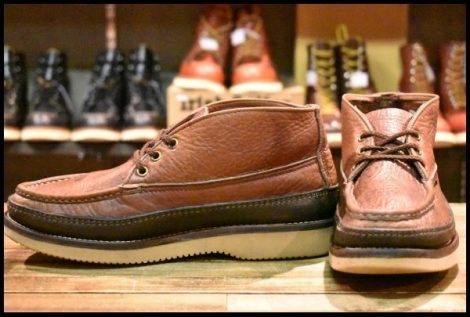【9E? 良品】RUSSELL MOCCASIN ラッセルモカシン スポーティングクレーチャッカ ブラウン 茶 ビブラム2060 短靴 ブーツ HOPESMORE