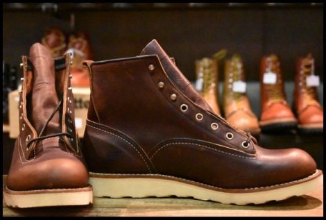 【10D 箱付 未使用 13年】レッドウィング 2906 ラインマン 茶 ダーク ブラウン ブライヤーオイルスリック ブーツ redwing HOPESMORE