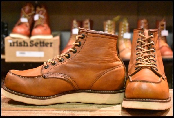 稀少 RED WING レッドウィング 875 犬刻印 モックトゥ ブーツ 7.5E 良品 犬刻印 97年】レッドウィング 875 アイリッシュ
