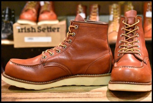 【7E 良品 10年】レッドウィング 8875 アイリッシュセッター 赤茶 オロラセット モックトゥ レースアップ ブーツ redwing HOPESMORE