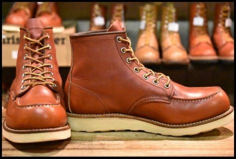 【7E 良品 10年】レッドウィング 8875 アイリッシュセッター 赤茶 オロラセット モックトゥ レースアップ ブーツ redwing HOPESMORE