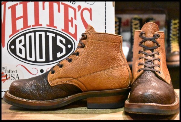 ホワイツセミドレス/レースアップブーツ/本革/牛革/ビブラムソール/美品/箱付き 8.5D 美品 試着程度】WHITE'S ホワイツ セミドレス ラフアウト