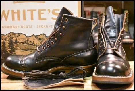 【8E 箱付 試着程度】WHITE’S ホワイツ ファーマーランチャー スモークジャンパー ブラッククロムエクセル ビブラム269 ブーツ HOPESMORE