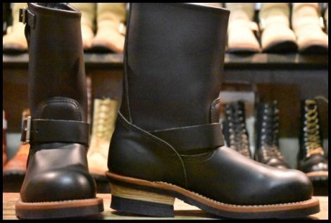 【5D 未使用 17年】レッドウィング 2268 エンジニア 黒 ブラッククローム スチールトゥ ブーツ redwing HOPESMORE