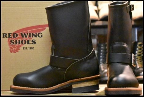 【5D 未使用 17年】レッドウィング 2268 エンジニア 黒 ブラッククローム スチールトゥ ブーツ redwing HOPESMORE