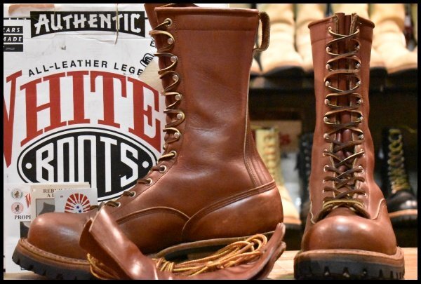 【8.5E 箱付 良品】WHITE’S ホワイツ スモークジャンパーLTT レッドドッグ ビブラム100シングル レザーライニング ブーツ HOPESMORE