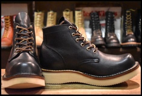 【UK7.5 箱付 良品】VIBERG ヴァイバー 1950 サービスブーツ ブラック ビブラム2021ハーフスリップ ターンアップトゥ ヴィバーグ HOPESMORE